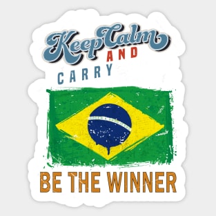 Keep Calm and Carry on Be The Winner Sticker